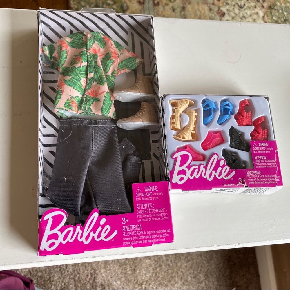 shoes for baries(girls) and then a guy barbie outfit. brand new.